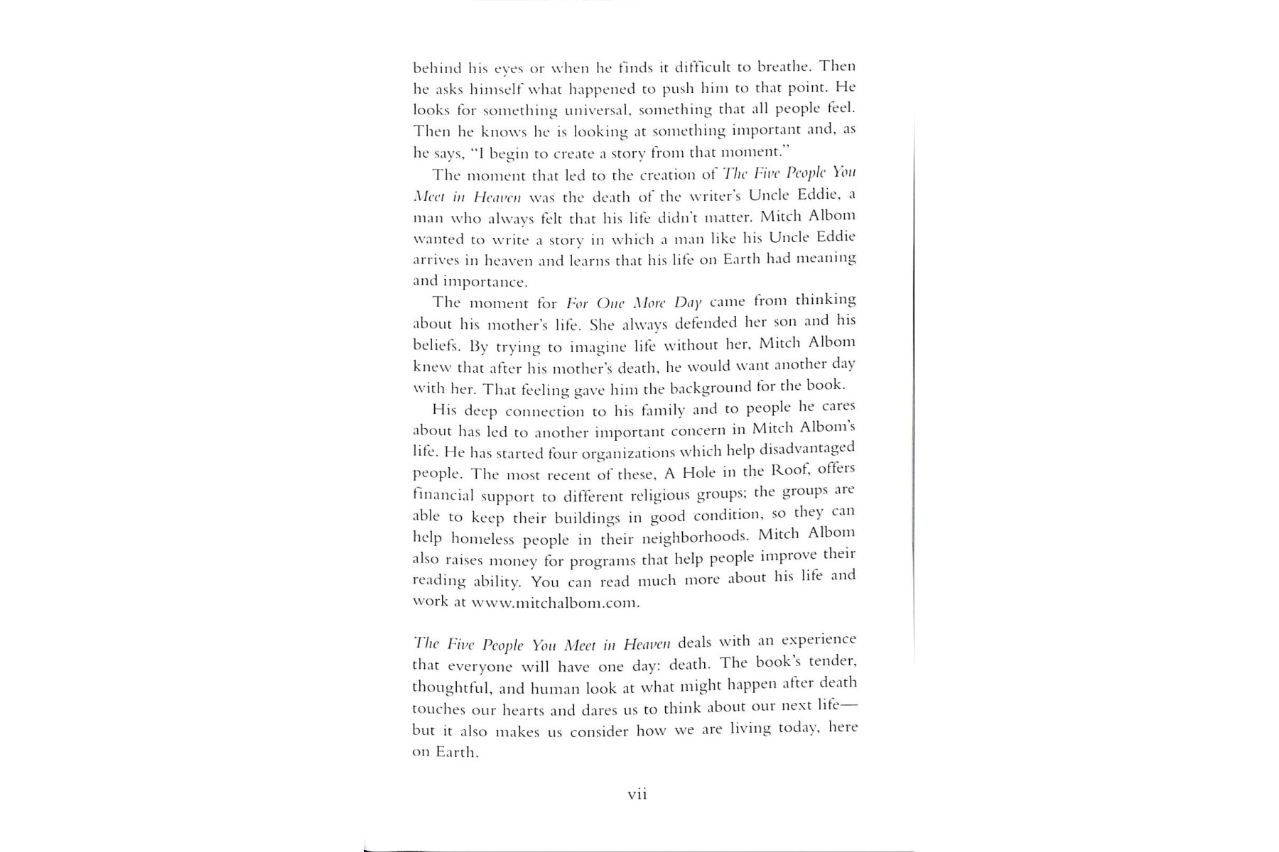 PR 5: The Five People You Meet in Heaven Book and MP3 Pack