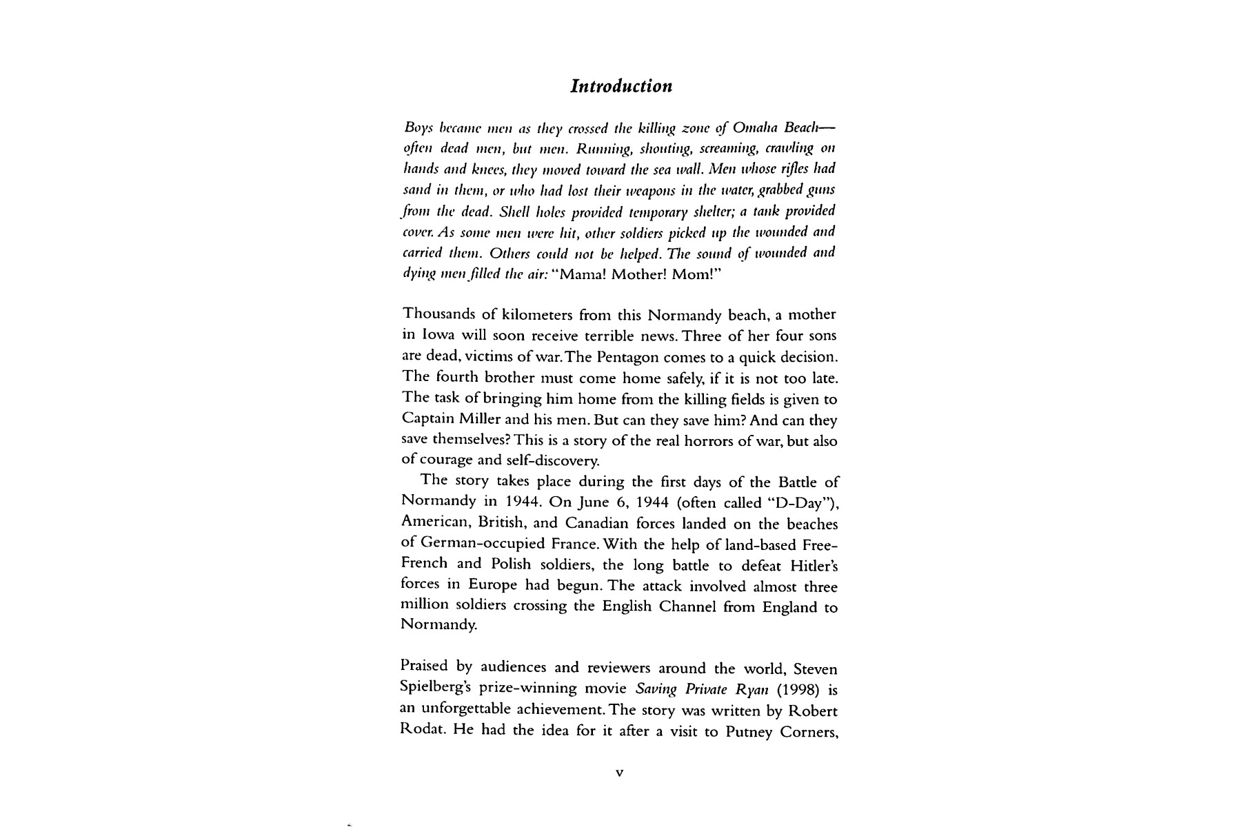 PR 6: Saving Private Ryan Book and MP3 Pack Level 6