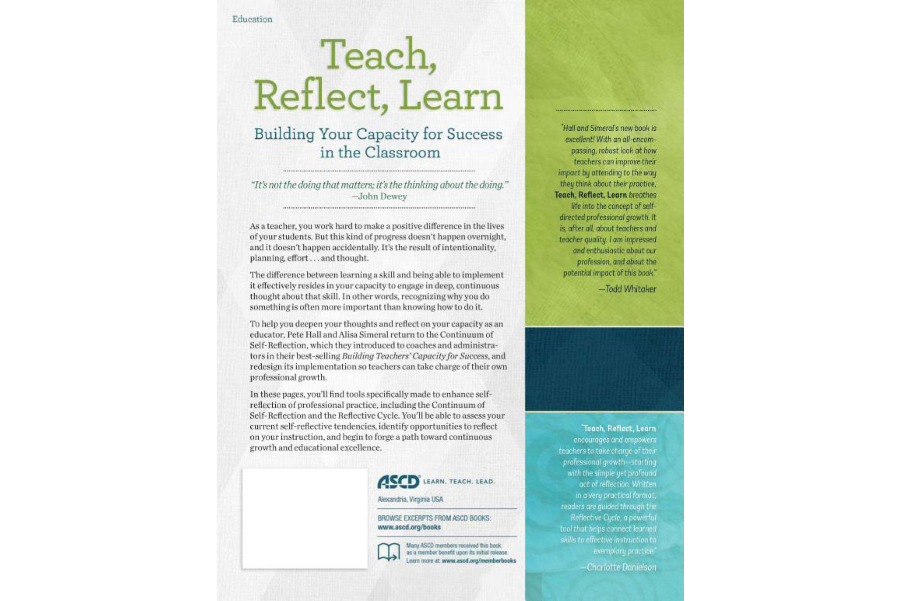 Teach, Reflect, Learn: Building Your Capacity for Success in the Classroom