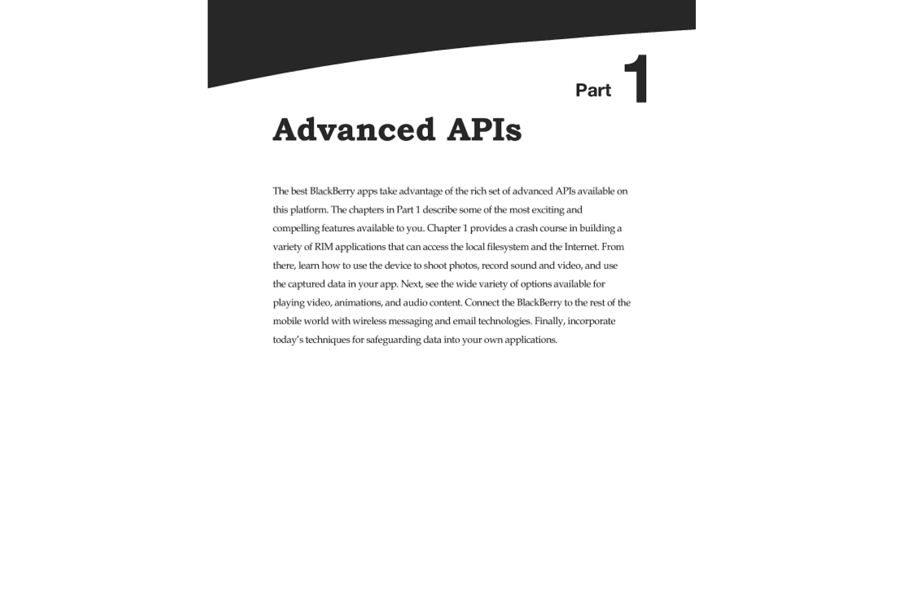 Advanced BlackBerry Development
