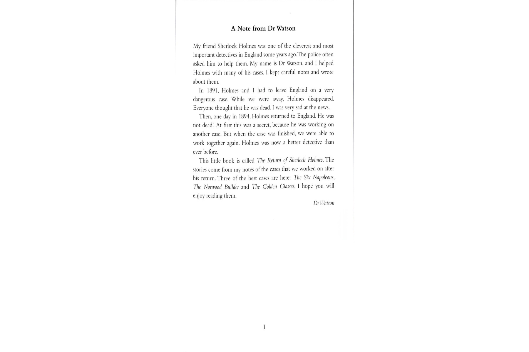 PR 3: Return of Sherlock Holmes Book and MP3 Pack