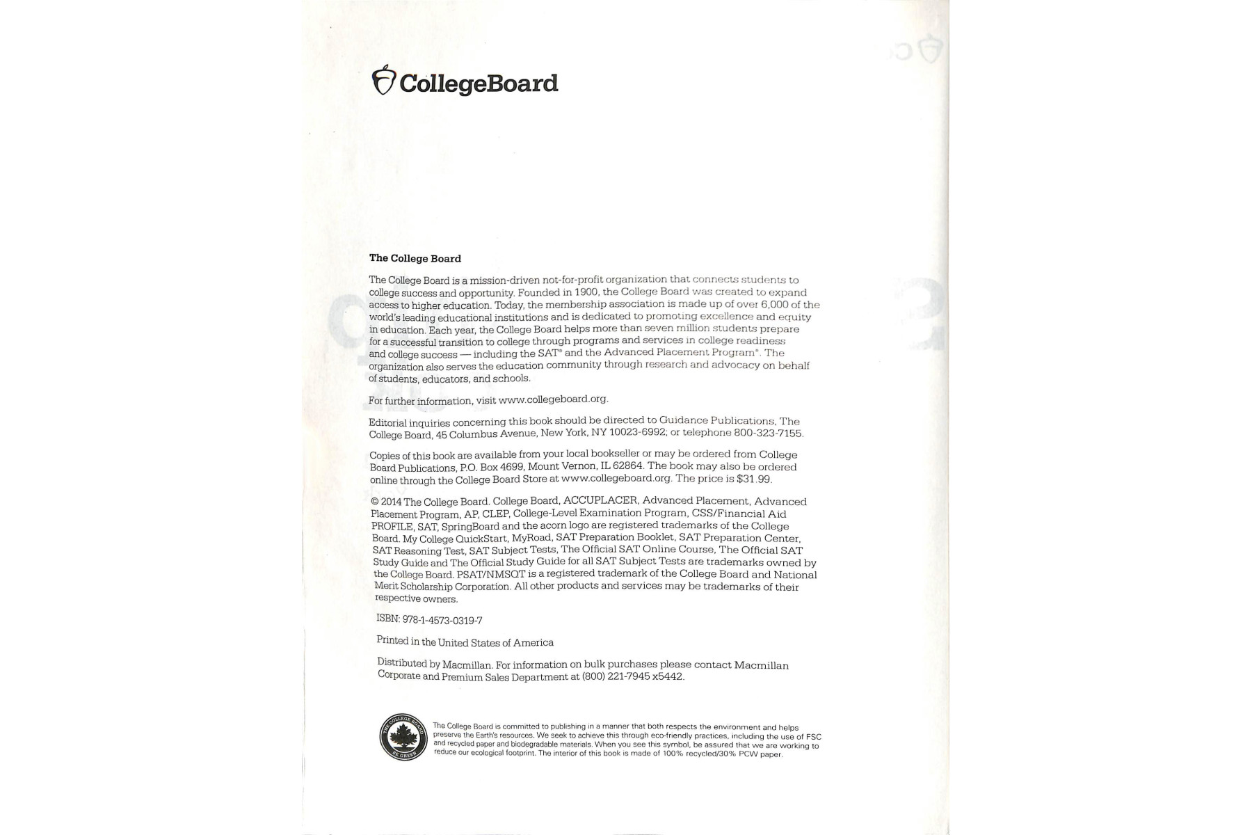 Scholarship Handbook (College Board Scholarship Handbook)