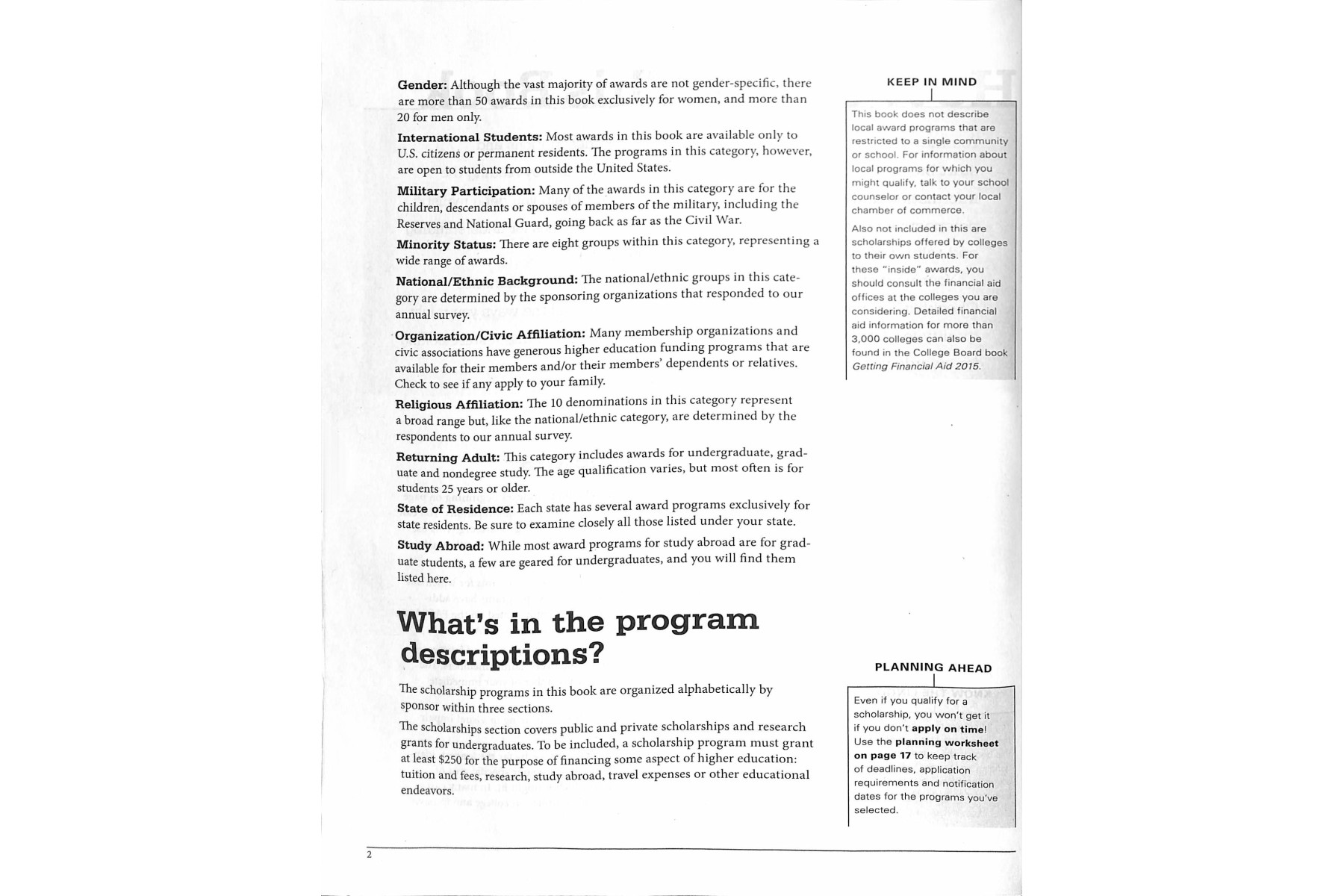 Scholarship Handbook (College Board Scholarship Handbook)