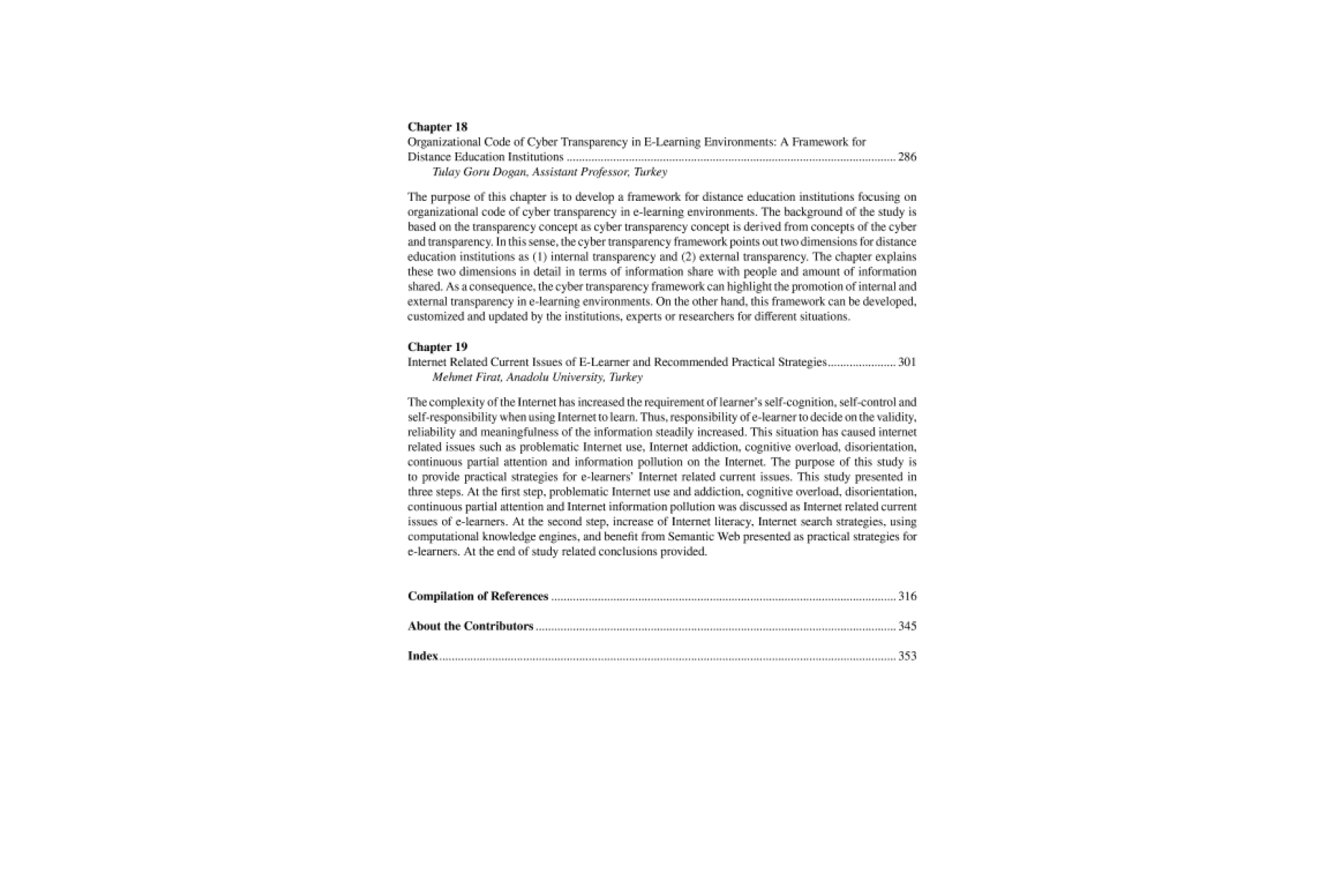 Developing Successful Strategies for Global Policies and Cyber Transparency in E-Learning