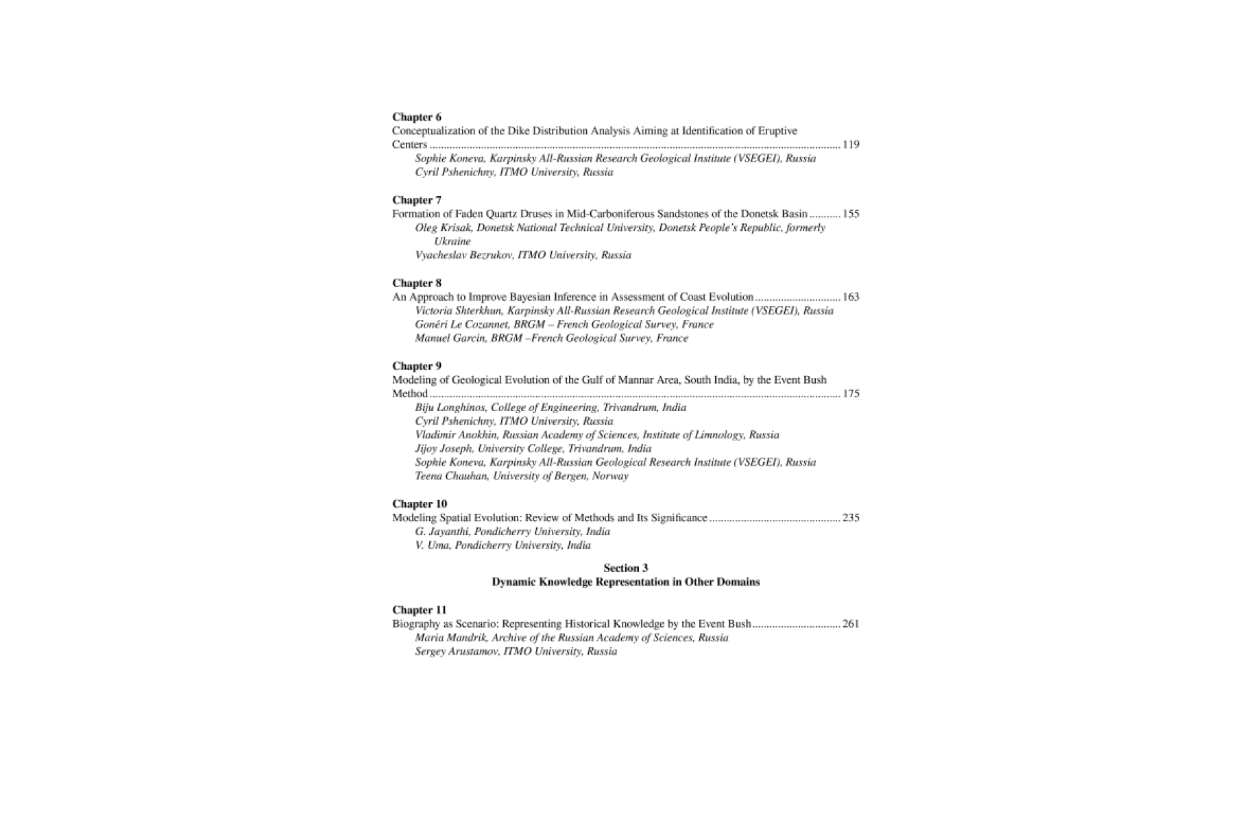 Dynamic Knowledge Representation in Scientific Domains