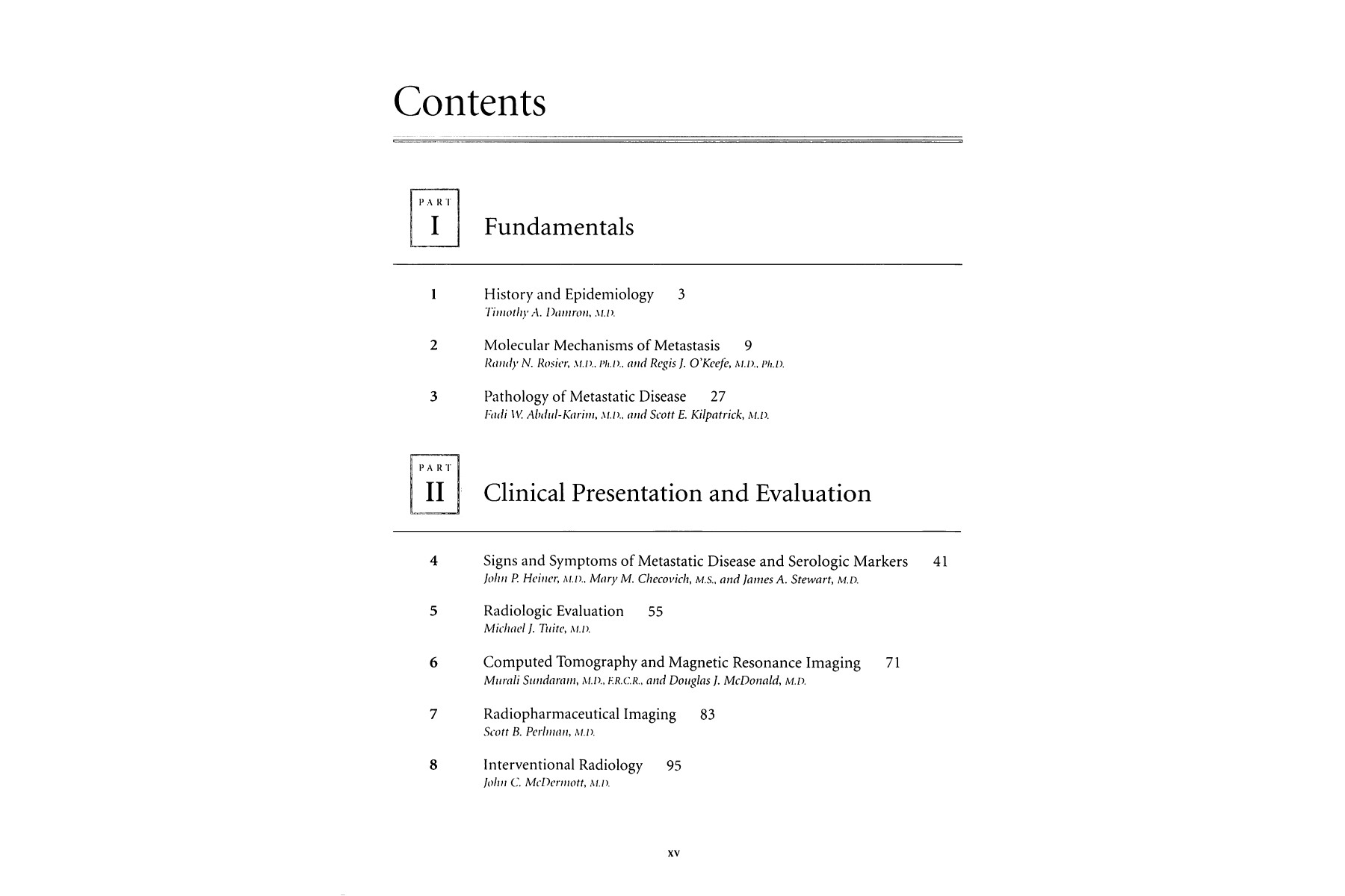 Metastatic Disease of the Musculoskeletal System