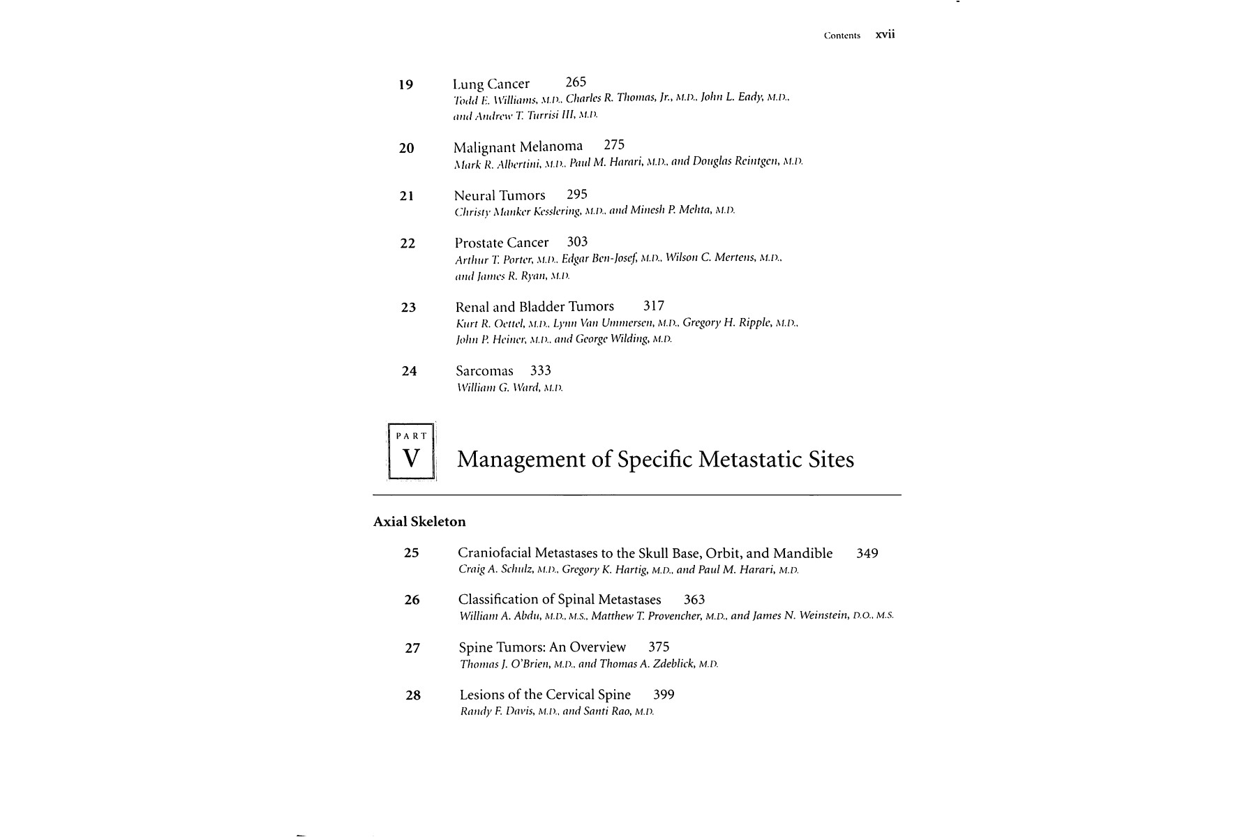 Metastatic Disease of the Musculoskeletal System