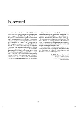 Metastatic Disease of the Musculoskeletal System