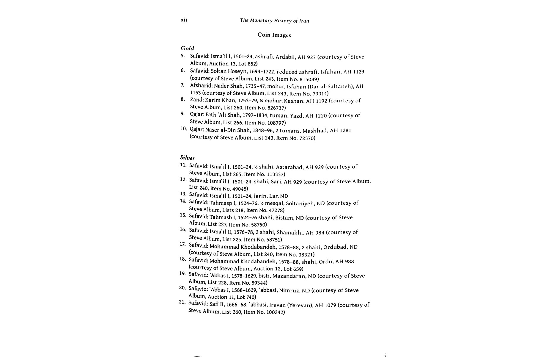 The Monetary History of Iran: From the Safavids to the Qajars