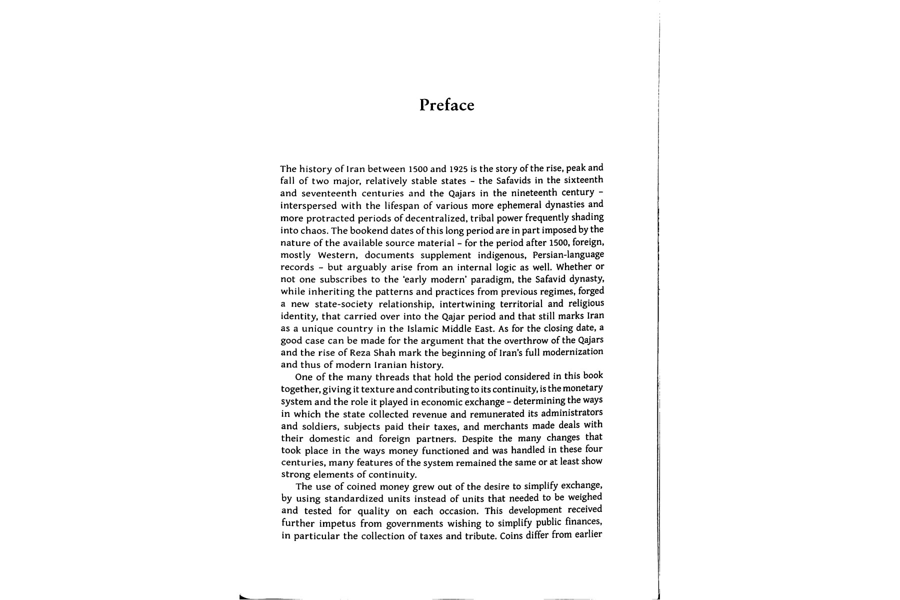 The Monetary History of Iran: From the Safavids to the Qajars