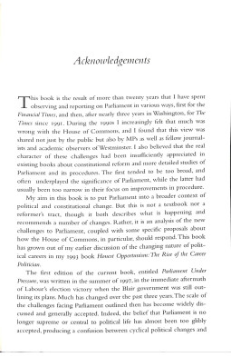 Parliament under Tony Blair
