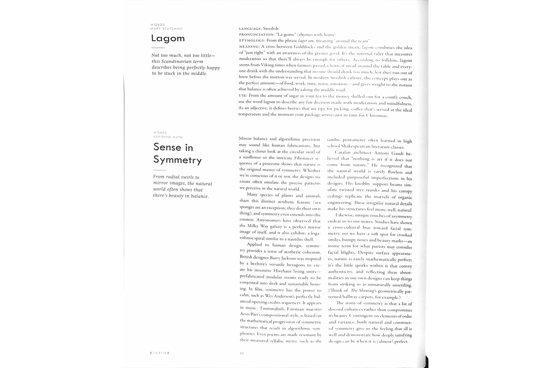 Kinfolk Volume 18: The Design Issue